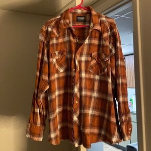 Oversized Wrangler Western Flannel Shirt Size 3XL